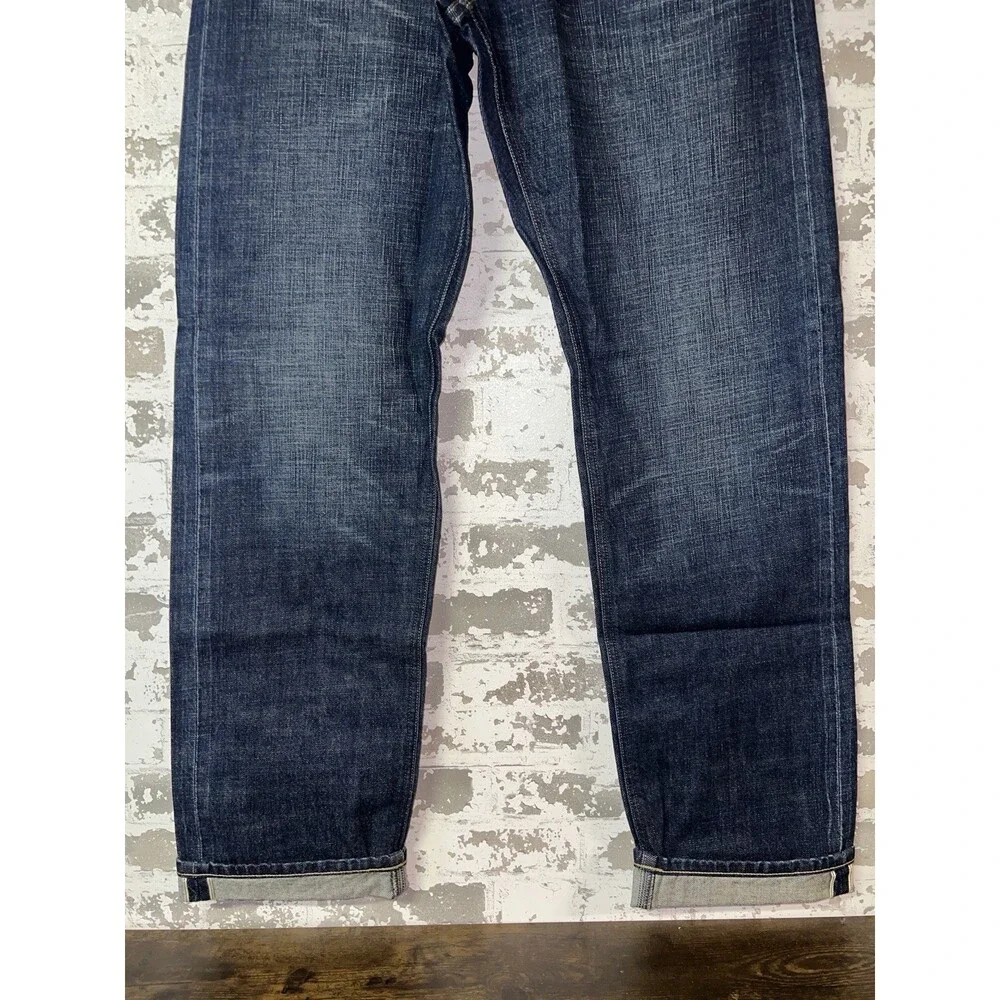 NWT! Banana Republic Straight Selvedge Jeans - Size 34 Dark Wash $180 - Picture 2 of 10